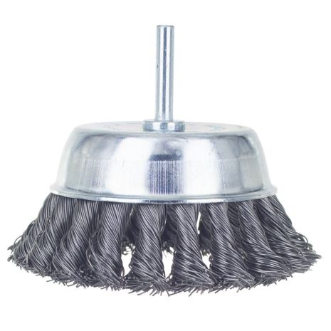 Щітка дротяна чашеподібна Ø100мм хвостовик Ø6мм (стала кручена) SIGMA 9028101
