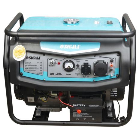 Генератор бензиновий 230В 6.0/6.5кВт 4-х тактний електрозапуск SIGMA 5710491