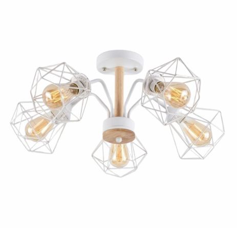 Люстра стельова на 5 плафонів VALESO XL25038-5 для вітальні та спальні Білий