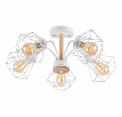 Люстра стельова на 5 плафонів VALESO XL25038-5 для вітальні та спальні Білий