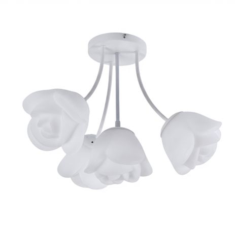 Люстра стельова на 4 плафони VALESO XL25040-3+1 для вітальні та спальні Білий
