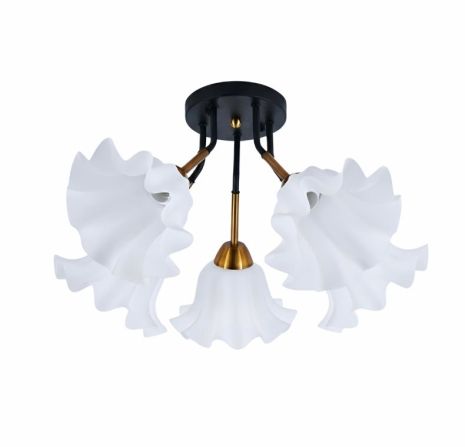 Люстра стельова на 5 плафонів VALESO XL25003-5 для вітальні та спальні Чорний Мідь XL25003-5