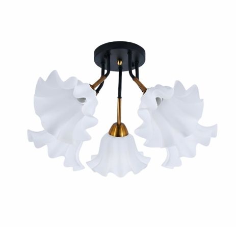 Люстра потолочная на 5 плафонов VALESO XL25003-5 для гостиной и спальни Черный Медь XL25003-5