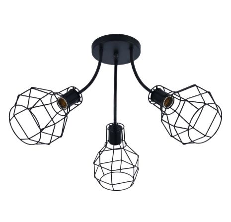 Люстра стельова на 3 плафони VALESO XL25041A-3 для вітальні та спальні Чорний XL25041A-3