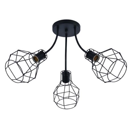 Люстра потолочная на 3 плафона VALESO XL25041A-3 для гостиной и спальни Черный XL25041A-3