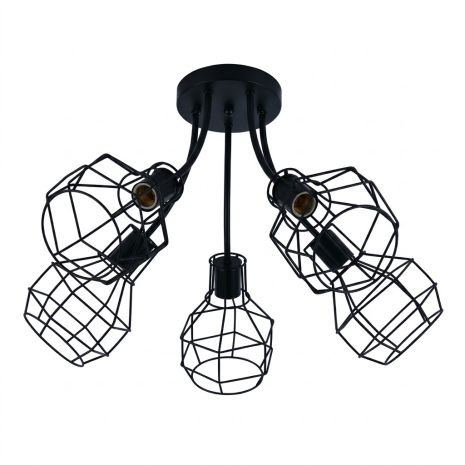 Люстра стельова на 5 плафонів VALESO XL25041A-5 для вітальні та спальні Чорний XL25041A-5