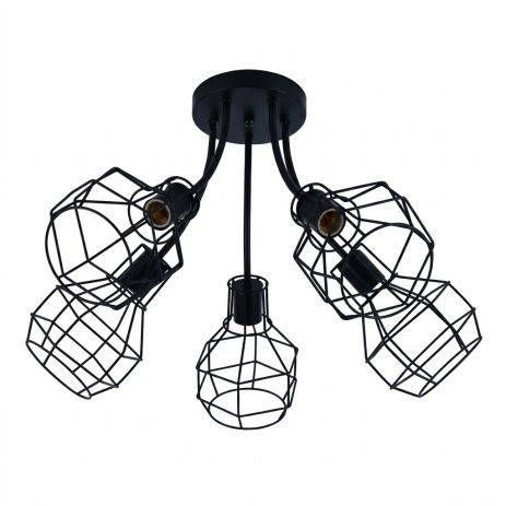 Люстра потолочная на 5 плафонов VALESO XL25041A-5 для гостиной и спальни Черный XL25041A-5