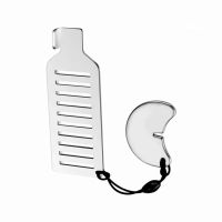 Замок внутрішній для дверей портативний упор-стопер для подорожей, готелів, 8cm, сталь Grey