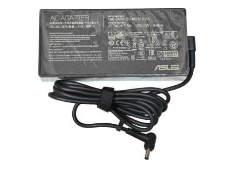 Блок живлення для ноутбука Asus 20V 7.5A 150W 4.5*3.0 мм прямокутний без кабеля 220V