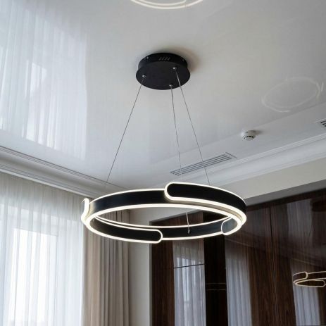 Кругла підвісна люстра Artlight 108W до 20 м² колір Чорний 2461/50+50BK