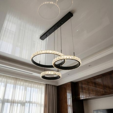 Підвісні кільця світлодіодні Artlight 172W до 30 м² колір Чорний 2214/3BK
