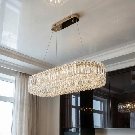 Люстра над обіднім столом Artlight 75W до 18 м² колір Золотистий 551/800*300L GD