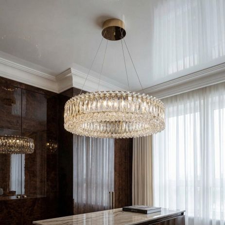 Люстра Лед у вітальню Artlight 59W до 12 м² колір Золотистий 551/600GD