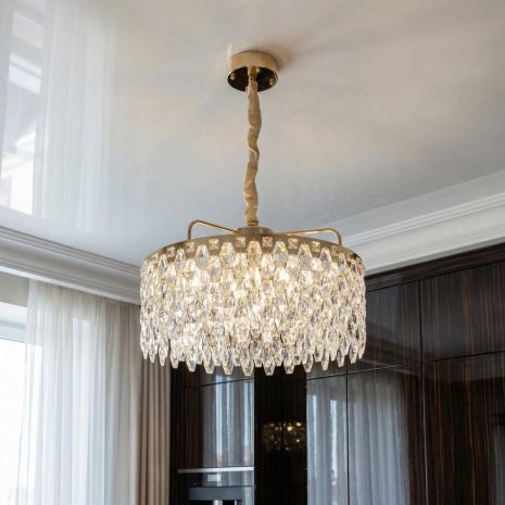 Світлодіодна люстра у спальню Artlight 60W до 16 м² колір Золотистий 582/500GD