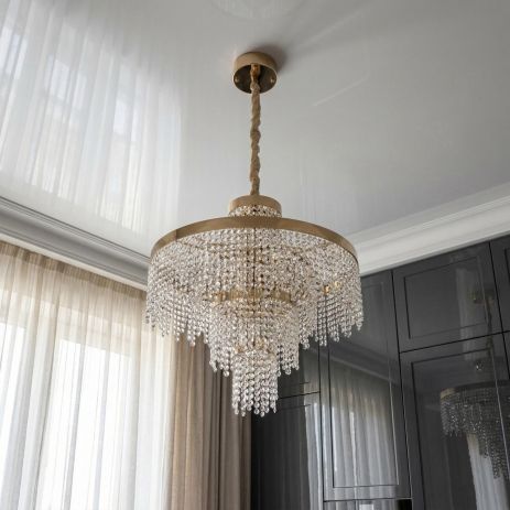 Подвесная люстра в зал Artlight 143W до 20 м² цвет Золотистый 376/600GD