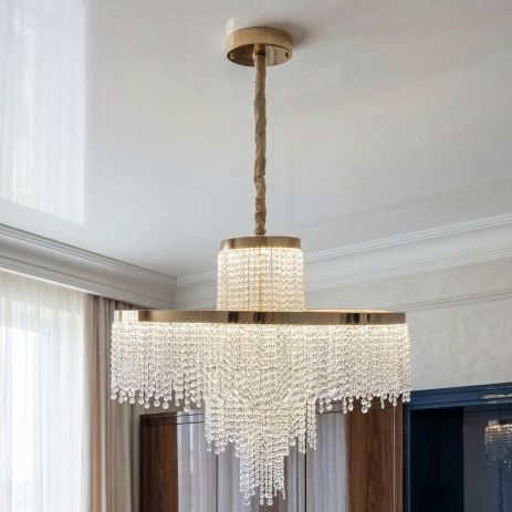 Яскрава люстра світлодіодна Artlight 181W до 30 м² колір Золотистий 376/800GD