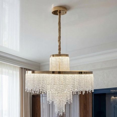 Яскрава люстра світлодіодна Artlight 181W до 30 м² колір Золотистий 376/800GD