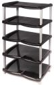 Полка для обуви 5 уровней "Нормал" черно-серая