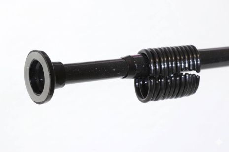 Карниз для шторки у ванну 115-200 см чорний з кільцями Карниз для шторки у ванну 115-200 см чорний з кільцями