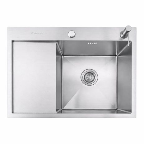 Мойка кухонная нержавеющая сталь для кухни VALESO CM 65*50 R DÉCOR Handmade 3.0/0.8