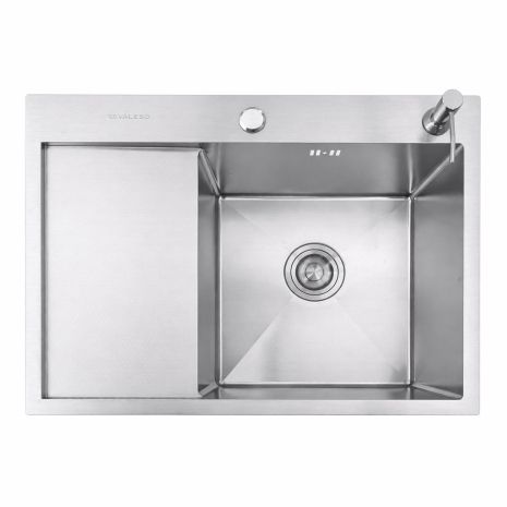 Мойка кухонная нержавеющая сталь для кухни VALESO CM 65*50 R DÉCOR Handmade 3.0/0.8
