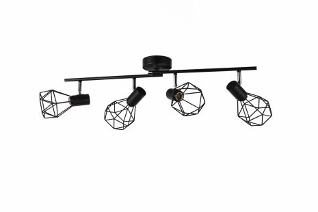 Потолочная люстра на 4 плафона VALESO CD507-4 современная для гостиной и спальни черная