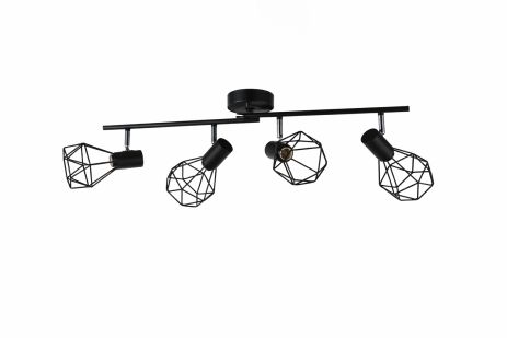 Потолочная люстра на 4 плафона VALESO CD507-4 современная для гостиной и спальни черная