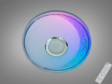 Люстра светодиодная смарт с пультом Diasha 70W до 16 м² цвет Белый DB-8308/400RGB+MP3
