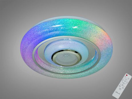 Светильник с колонкой в спальню Diasha 70W до 16 м² цвет Белый DB-8314/400RGB+MP3