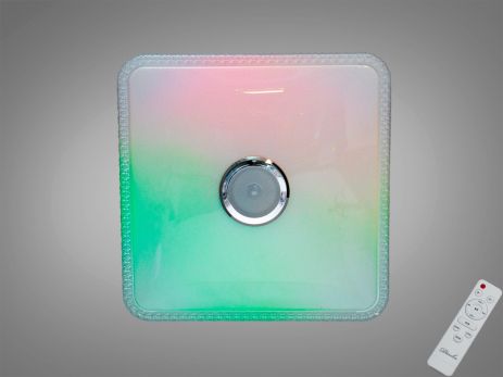Потолочный лед светильник с колонкой Diasha 80W до 18 м² цвет Белый DB-8501C/500x500RGB+MP3