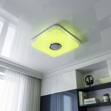 Музична люстра в дитячу Diasha 70W до 16 м² колір Білий DB-8501C/4x4RGB+MP3+TUYA