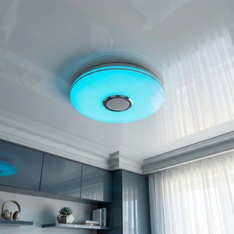 Светодиодная люстра с колонкой Diasha 70W до 16 м² цвет Белый DB-8310/400RGB+MP3