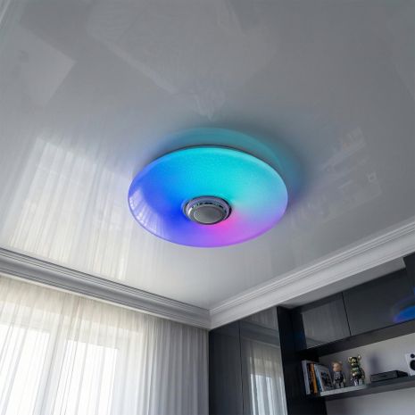 Смарт люстра музыкальная в спальню Diasha 80W до 18 м² цвет Белый DB-8301/500RGB+MP3+TUYA
