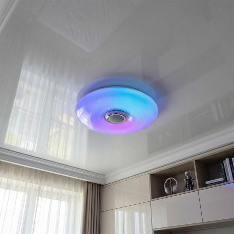 Лед светильник с колонкой и пультом Diasha 80W до 18 м² цвет Белый DB-8301/500RGB+MP3