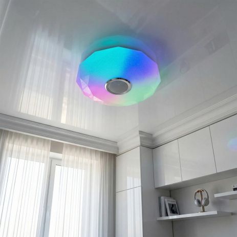 Музичний світильник з Bluetooth Diasha 70W до 16 м² колір Білий DB-8303/400RGB+MP3