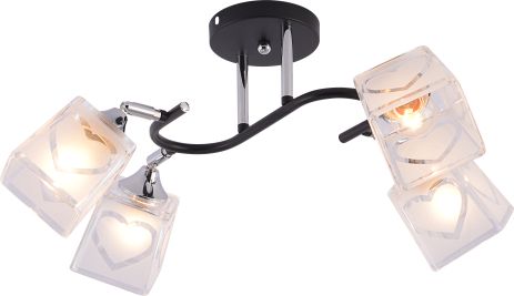 Люстра декоративна INTEREES IS XA1688B-4 BK+CR