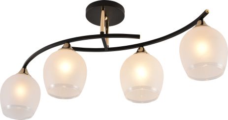 Декоративная люстра INTEREES IS XA1587B-4 BK+GOLD CHROME