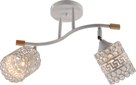 Декоративная люстра INTEREES IS XA1588-2 WH+WOOD+CR