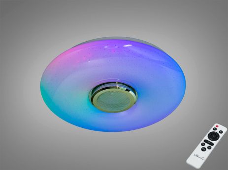 Люстра лед MP3 потолочная Diasha 70W до 16 м² цвет Белый DB-8301/400RGB+MP3+TUYA