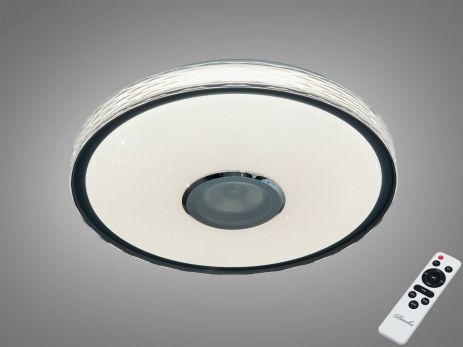 Светодиодная люстра с музыкой в детскую Diasha 70W до 16 м² цвет Белый DB-8302/400RGB+MP3+TUYA