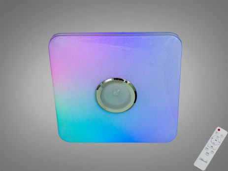 Люстра с блютуз и пультом управления Diasha 70W до 16 м² цвет Белый DB-8501A/400x400RGB+MP3