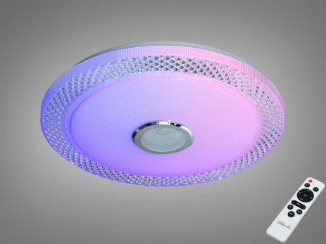 Потолочная люстра музыкальная RGB Diasha 80W до 18 м² цвет Белый DB-8307/500RGB+MP3+TUYA
