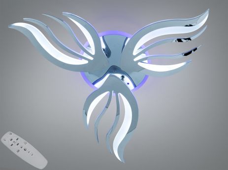 Люстра светодиодная 3 режима Diasha 52W до 12 м² цвет Хром 2527/3HR 3col dim