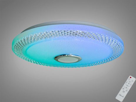 Люстра музыкальная в спальню с пультом Diasha 80W до 18 м² цвет Белый DB-8307/500RGB+MP3