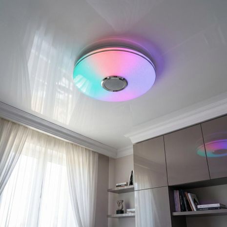 Светильник музыкальный потолочный Diasha 70W до 16 м² цвет Белый DB-8310/400RGB+MP3+TUYA