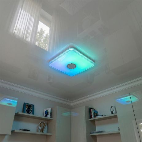 Люстра потолочная RGB с пультом Diasha 80W до 18 м² цвет Белый DB-8501C/5x5RGB+MP3+TUYA