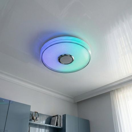 Музыкальная смарт люстра в зал Diasha 70W до 16 м² цвет Белый DB-8305/400RGB+MP3