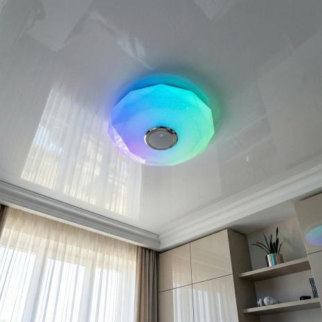 Музыкальная люстра лед в детскую Diasha 70W до 16 м² цвет Белый DB-8303/400RGB+MP3+TUYA