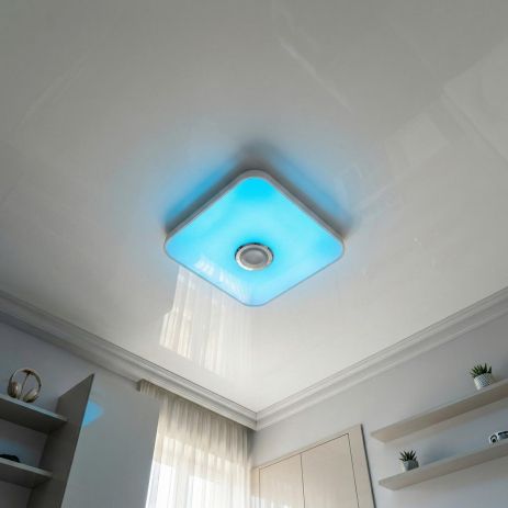 Светильник с блютуз колонкой и RGB Diasha 80W до 18 м² цвет Белый DB-8501B/5x5RGB+MP3+TUYA