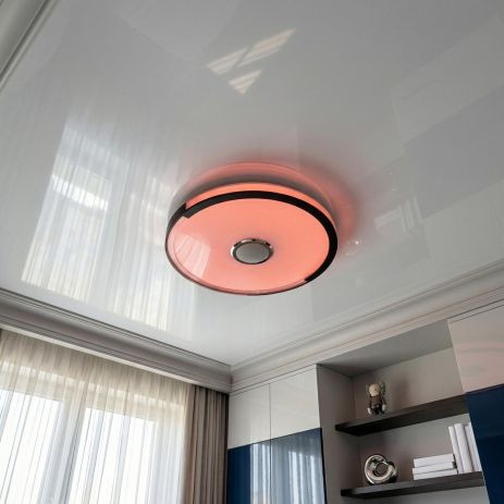 Лед люстра с колонкой в гостиную Diasha 80W до 18 м² цвет Белый DB-8313/500RGB+MP3+TUYA